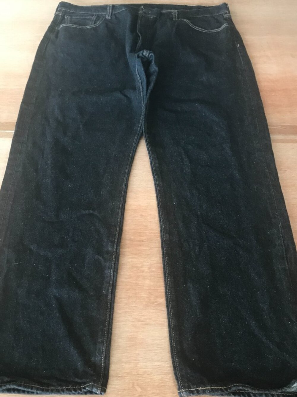 Levi's 501 Original Shrink To Fit Jeans Men 42x30 Black Mid Rise Button Fly